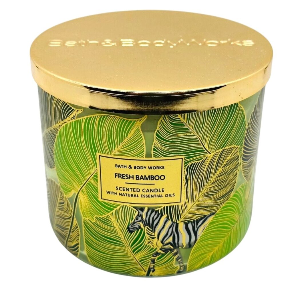 Bath and Body Works (White Barn) FRESH BAMBOO 3-Wick candle (14.5 oz / 411 g)